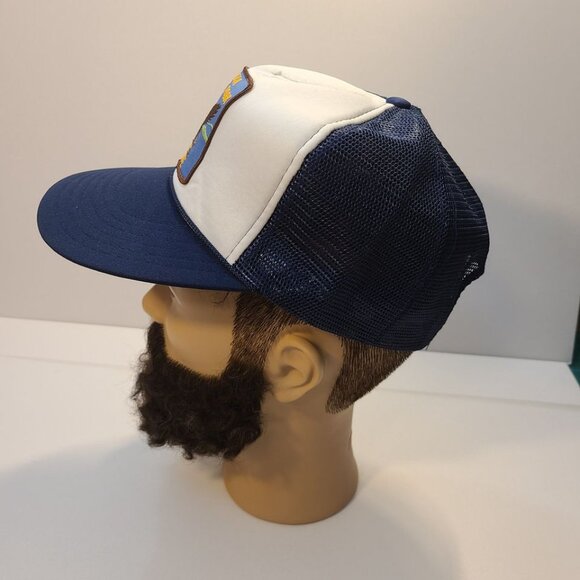 Vintage 90s Trucker Hat Acadia National Park Maine Patch Mesh Adjustable Hat - Picture 2 of 7